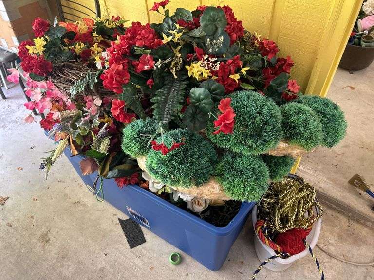 Artificial Flower Arrangement, Floral Wreath, and Crafting Materials image