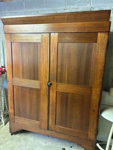 Wooden Wardrobe with Shelves image