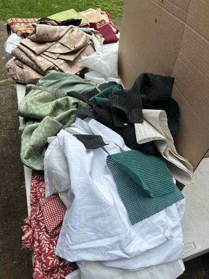 Assorted Fabric Pieces and Textile Remnants image