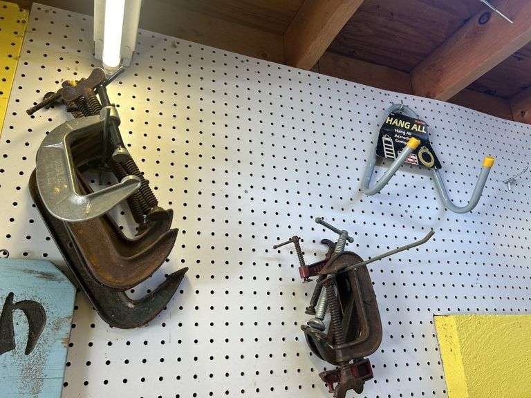 Assorted Metal Clamps and Wall Hook image