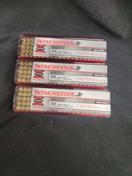 WINCHESTER SUPER X 22 LR 37 GRAIN THREE 100 RD BOXES NEW image