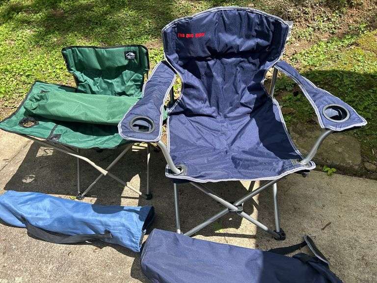 Two Folding Camping Chairs with Carry Bags image