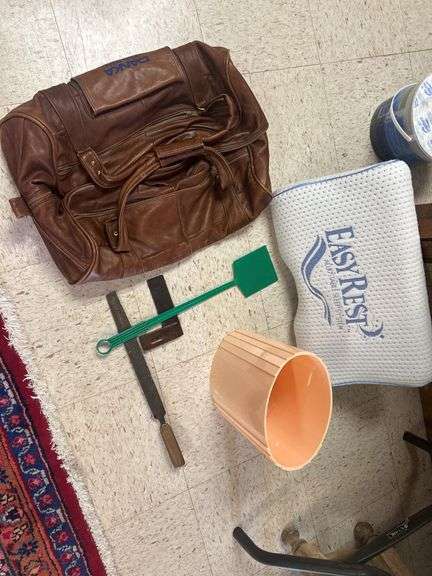 Assorted Household Items - Duffel Bag, Pillow, Fly Swatter, and More image