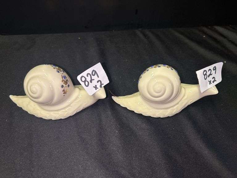 Lenox China Jewels Collection Snail Figurines - Pair image