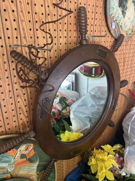 Nautical Style Ship Wheel Mirror image