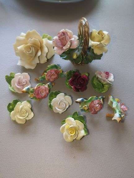 Royal York England Fine Bone China Floral Basket and Rose Collection image