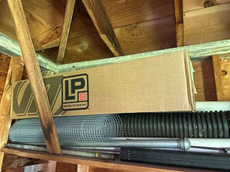 Building Material: Lumber, Pipe, LP Ridge Vent, Wire Mesh, and More