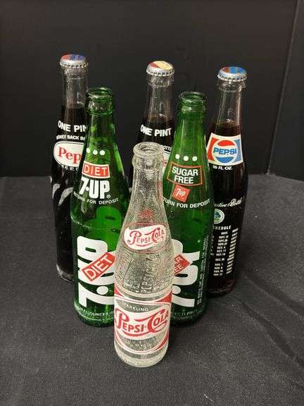 Assorted Soda Bottles - Pepsi & 7-Up image