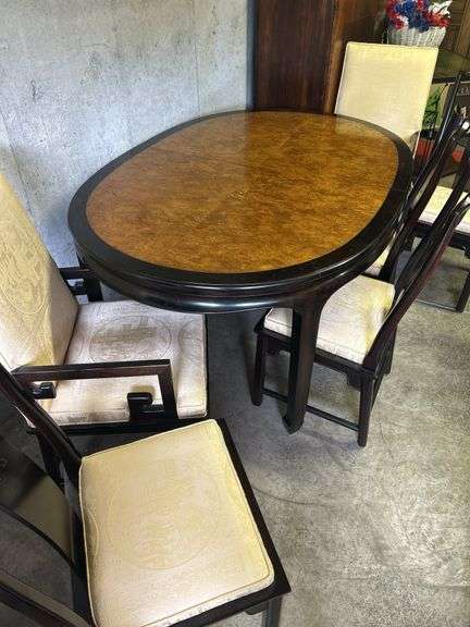 Dining Table and Chairs Set with Extension Leaf image