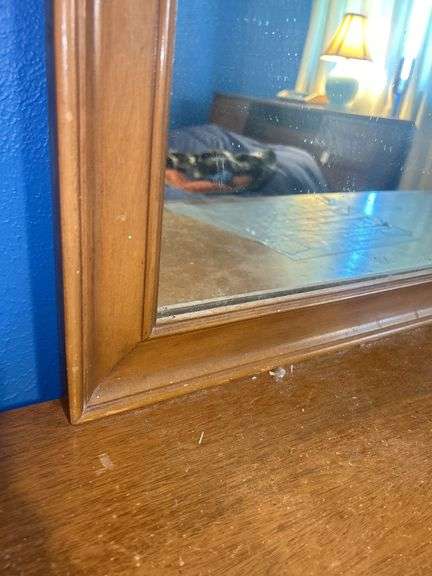 Wood Dresser with Mirror