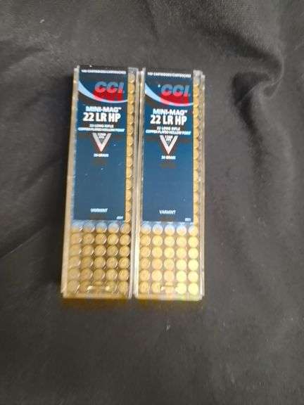 CCI MINI MAG 22 LR HP 36 GR TWO 100 RD BOXES VARMIT LOADS image