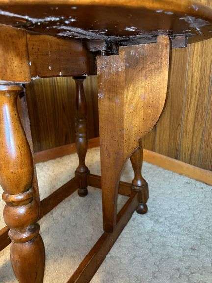Round Drop Leaf Side Table