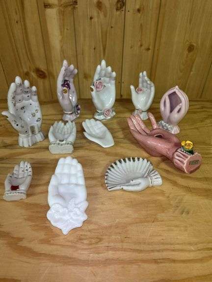 Collection of Hand Shaped Trinket Dishes, Avon & Other image