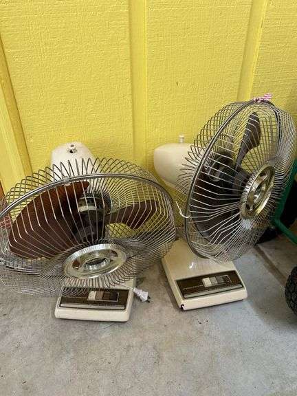 Two Galaxy 12" Oscillating Fans image