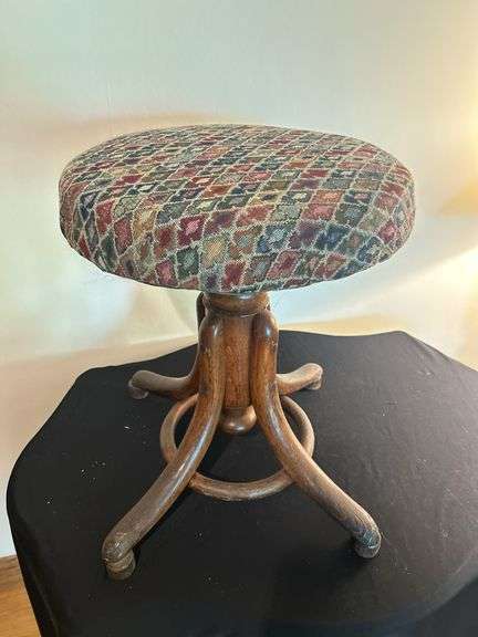 Upholstered Round Piano Stool image