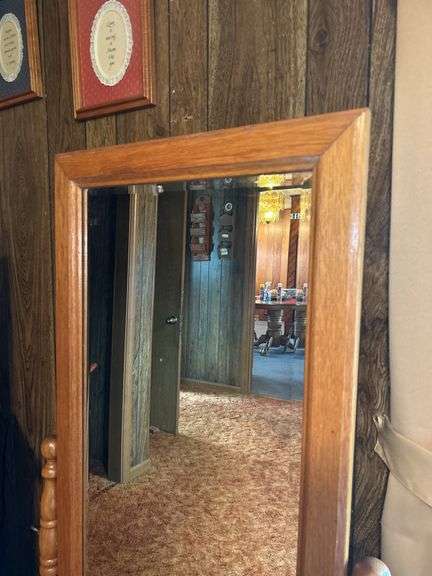 Standing Wood Framed Dressing Mirror