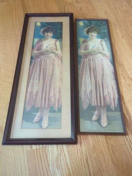 Pair of Framed "Absence Cannot Hearts Divide" Prints image