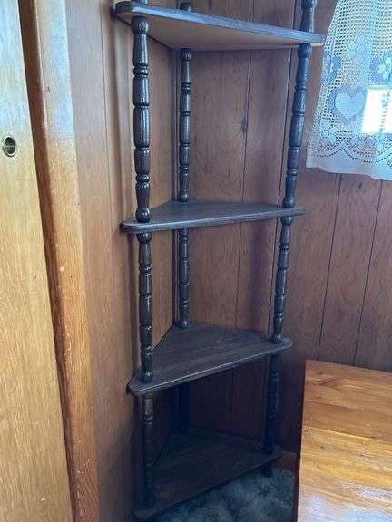 Wood Corner Shelf Unit