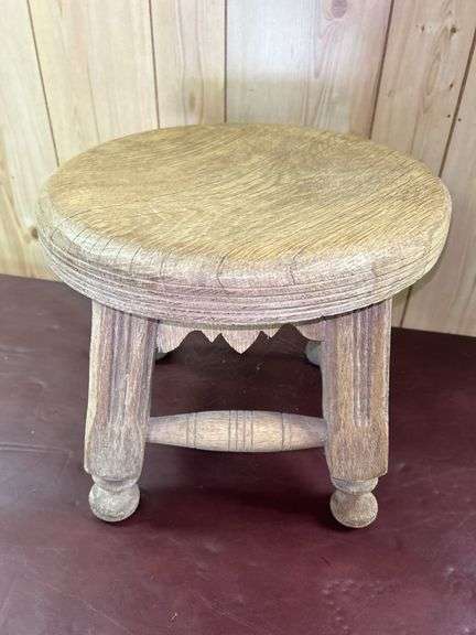 Primitive Wooden Milking Stool image