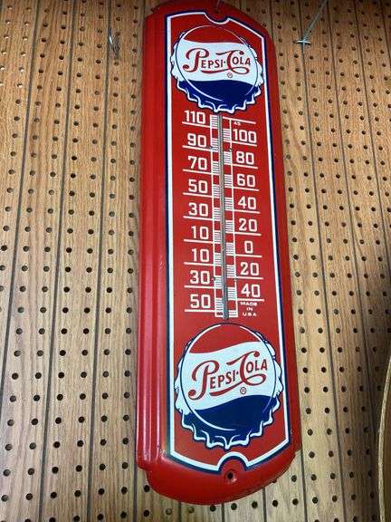 Pepsi-Cola Metal Thermometer image