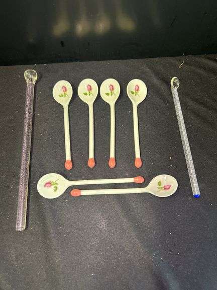 Collectible Porcelain Spoons and Glass Stirrers image