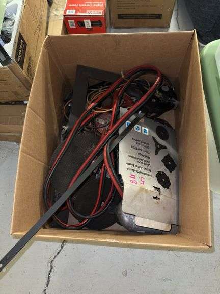 Mixed Lot of Electrical Parts, Cables, Brush Cutter Blades and Metal Pieces image