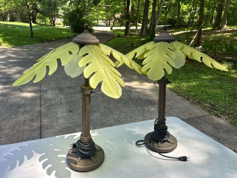 Pair of Novelty Leaf Table Lamps image