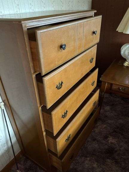 Tall Wooden Chest of Drawers