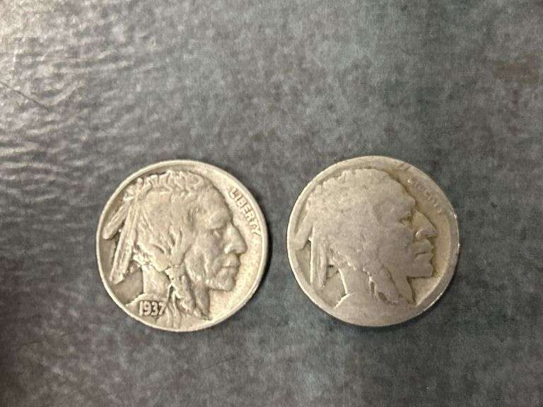 Two Buffalo Nickels - 1937 image