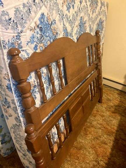 Wooden Headboard and Footboard