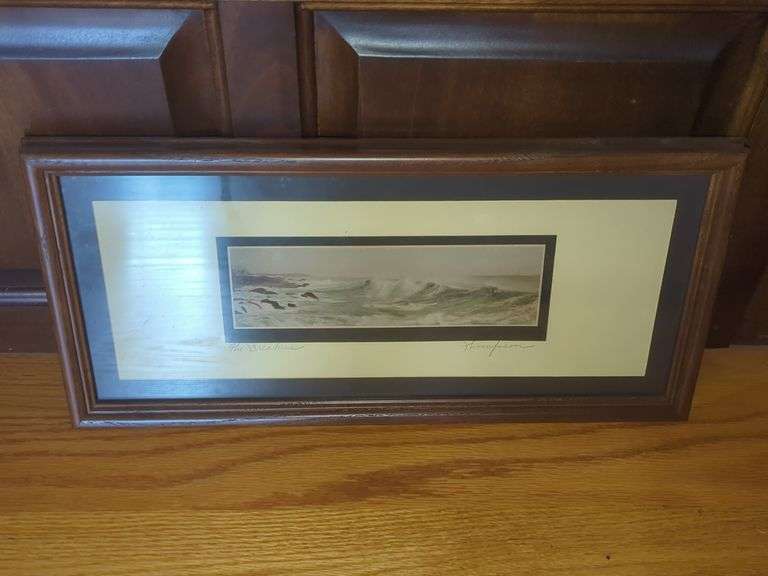 Framed Art Print - 'The Breakers' Signed Thompson image