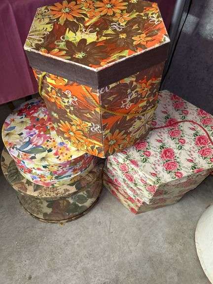 Set of Decorative Floral Patterned Boxes image