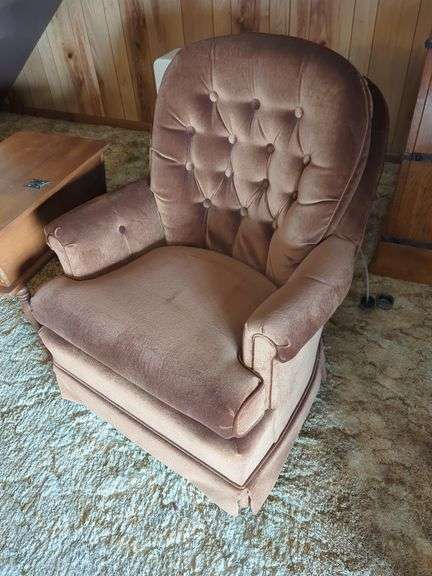 Upholstered Swivel Rocker Lounge Chair by Best Chairs, Inc.