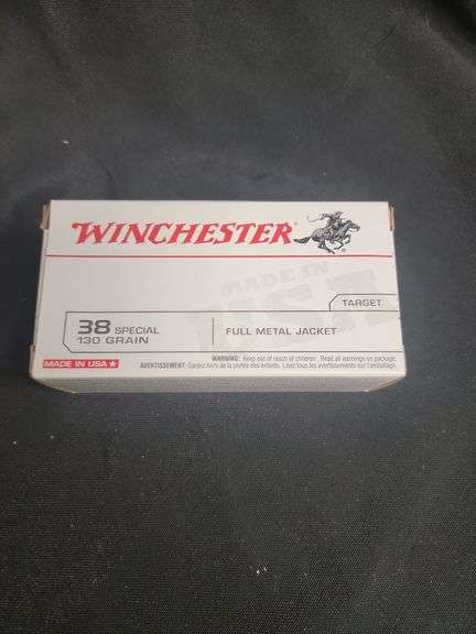 Winchester .38 Special 130 Grain Full Metal Jacket Target Ammunition - Box of 50 image
