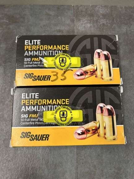Two Boxes of Sig Sauer Elite Performance 10mm Ammunition image