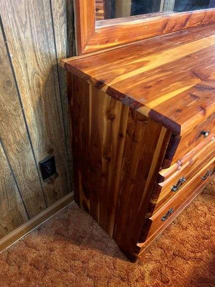 Wood Dresser with Mirror