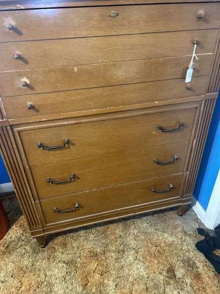 Wooden Dresser with Multiple Drawers