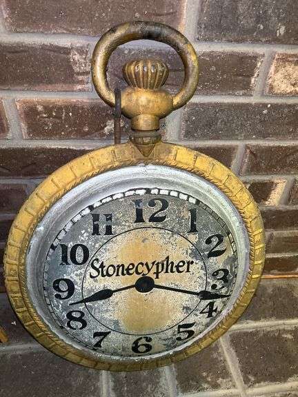 Decorative Stonecypher Pocket Watch Style Wall Clock Advertisement image