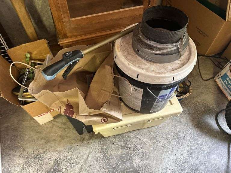 Assorted Plumbing Parts, Nozzle, License Plate, and More image
