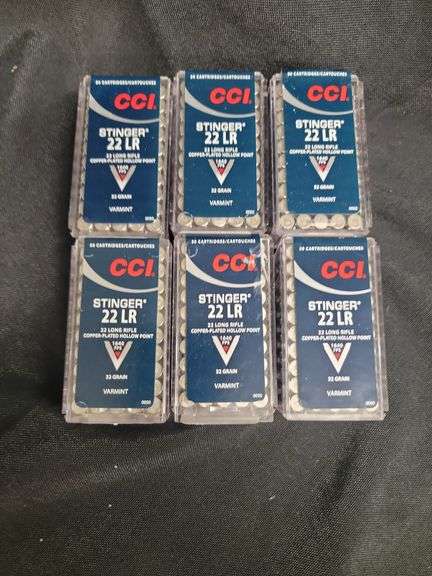 CCI STINGERS 22 LR 32 GR 50 RD BOXES 6 BOXES image