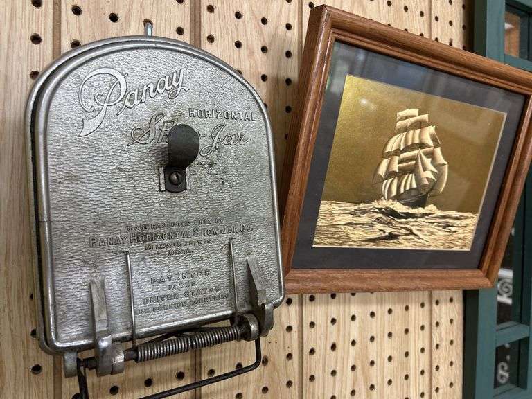 Panay Horizontal Show Jar Dispenser and Framed Ship Art image
