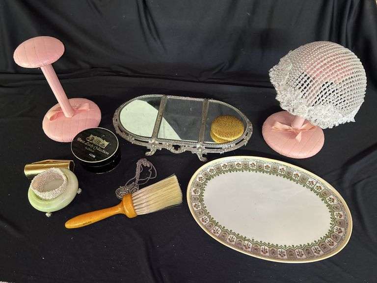 Assorted Vanity Accessories - Mirror, Hair Accessories, Compact and More image