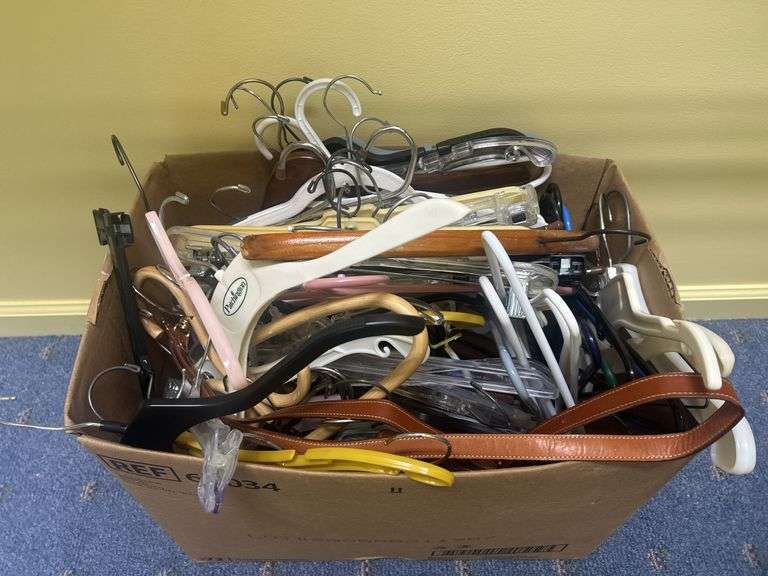 Box of Mixed Clothing Hangers image