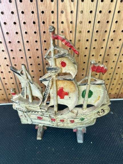 Decorative Metal Sailing Ship Figurines image