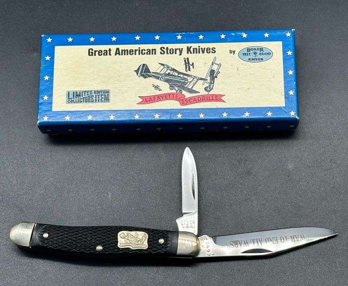 Boker "Great American Story Knives" Lafayette Escadrille Limited Edition Collectors Item Knife image
