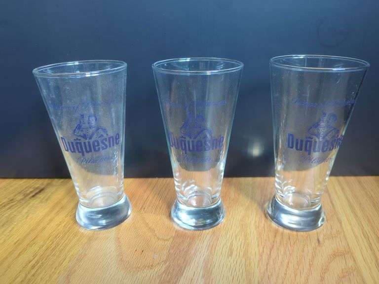 Set of 3 Duquesne Pilsener Beer Glasses image