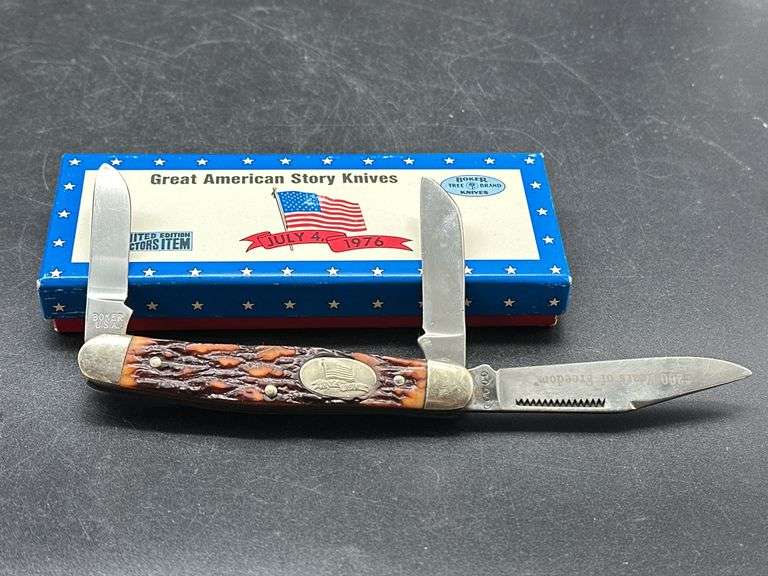 Boker USA Great American Story Knives July 4, 1976 Limited Edition Collector's Knife With Box image