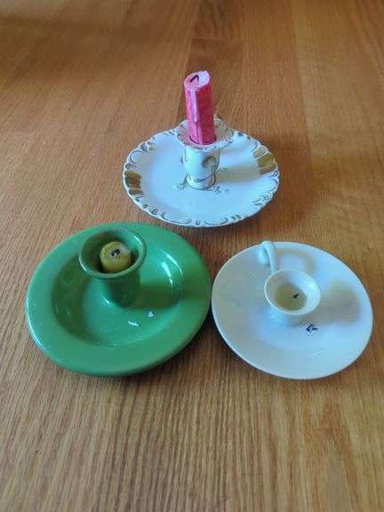 Candleholder Collection - Green, White, and Floral Designs image