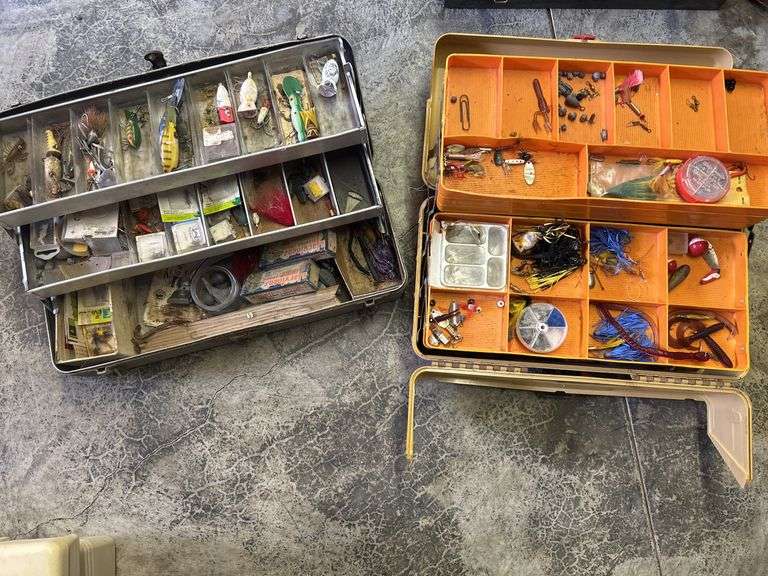 Two Fishing Tackle Boxes with Assorted Tackle image