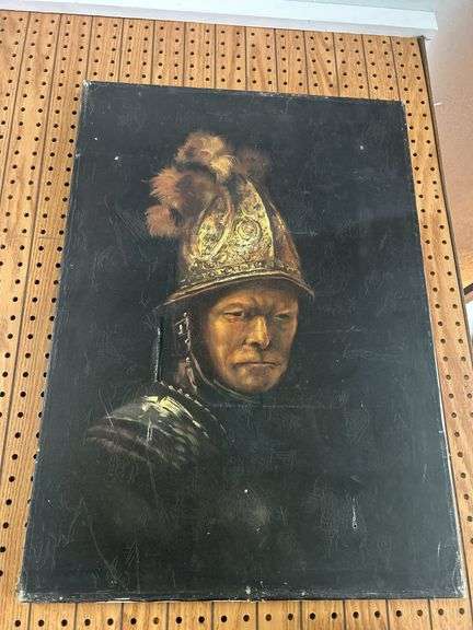 Portrait of a Soldier in Armor Painting image